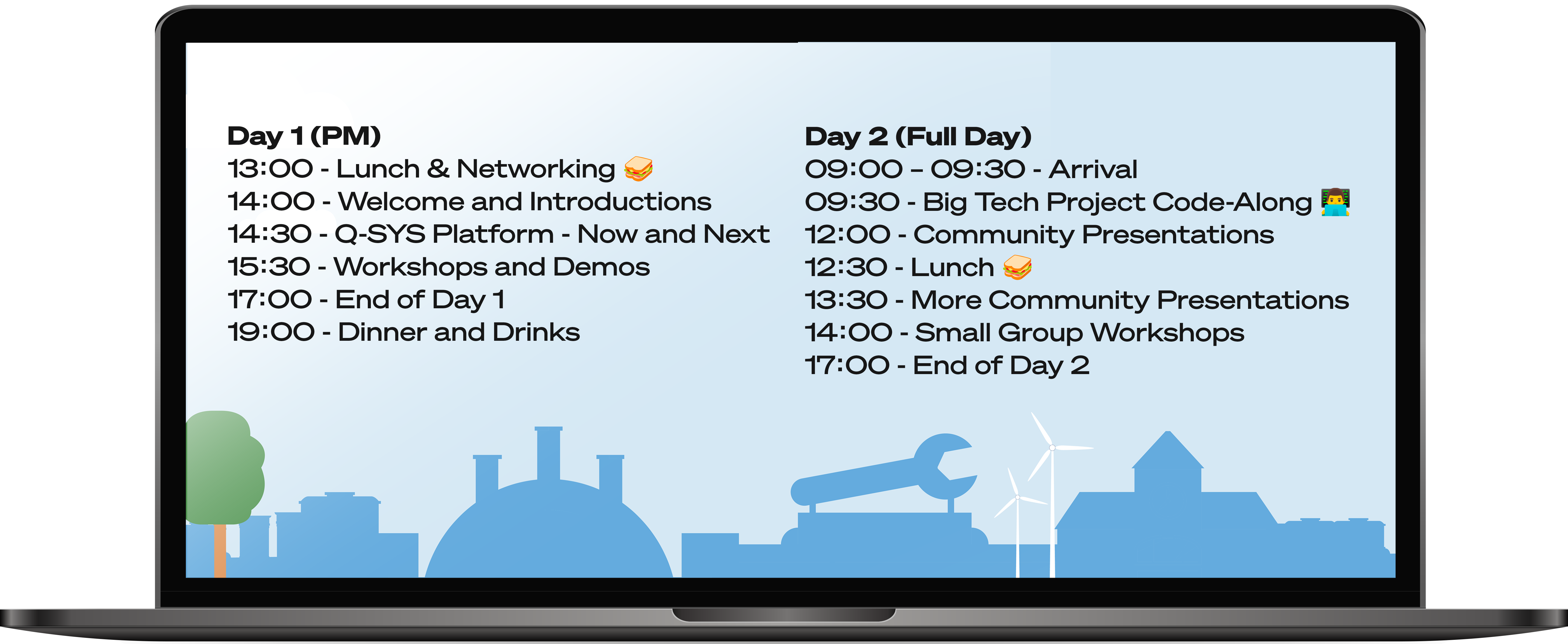 Event agenda