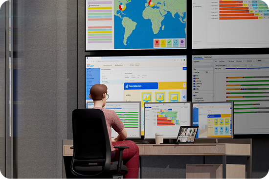 Connected workplace technology and data visualization